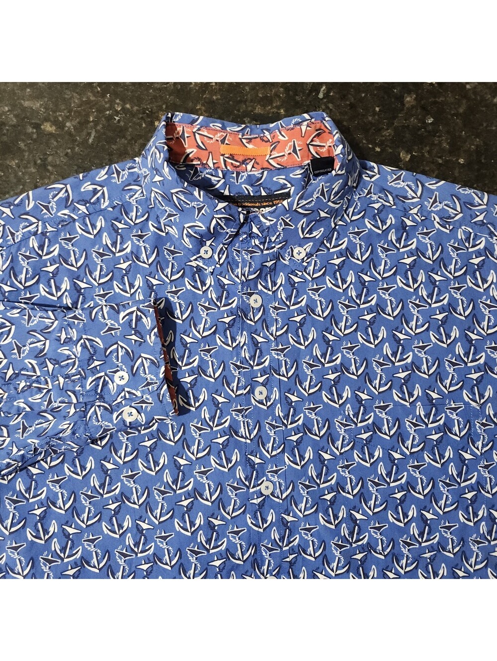Reyn Spooner Long Sleeve Button Up Shirt Boat Nautical Preppy Money Mens Large
